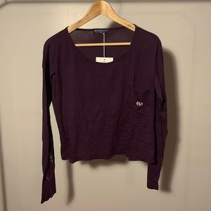 NWT Edje Activ purple long sleeve workout top